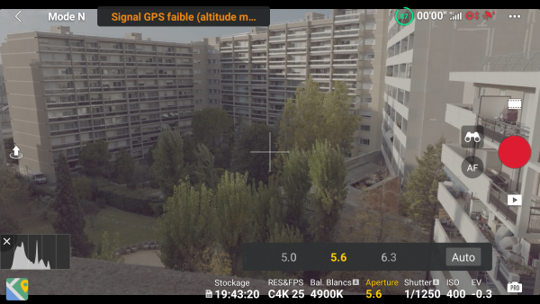 Mode Video 4K-choix Diaph
