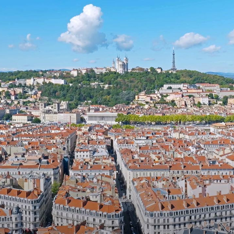 The best spots to film Lyon by drone