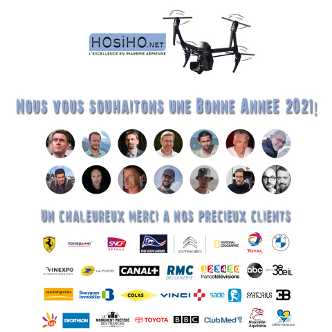 Meilleurs Voeux 2021 de la part des télépilotes HOsiHO Drone Network