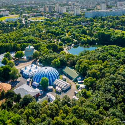 Photo par drone - Parc des Chanteraines à Villeneuve-la-Garenne - département des Hauts-de-Seine en région parisienne